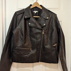 Faux leather jacket